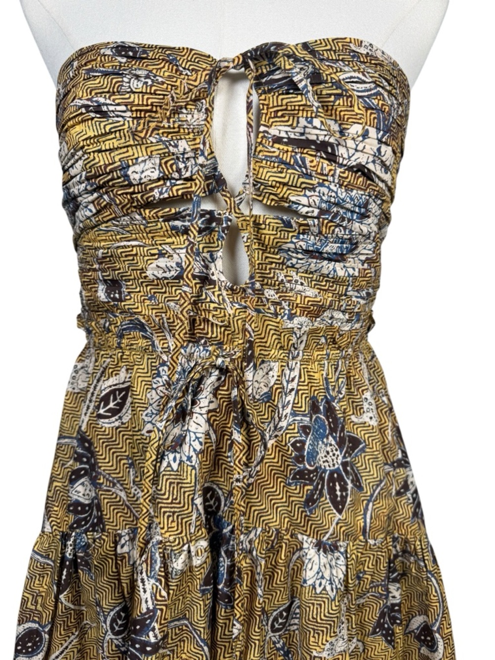 Ulla Johnson Spring/Summer 2022 Ella Halter Midi Dress Ruched Oleander Size 6 - Picture 7 of 10